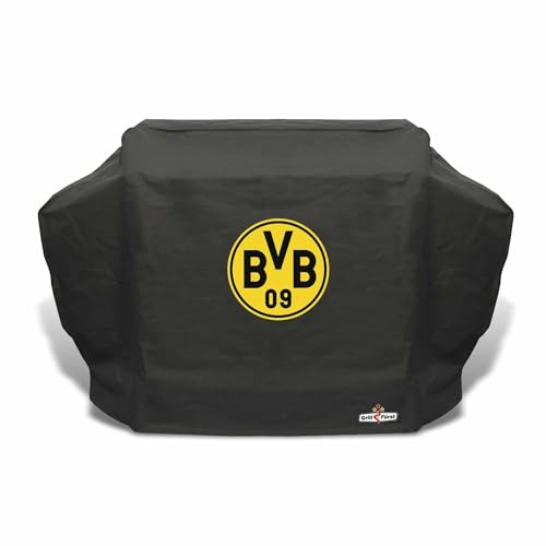Grillfürst Grill Abdeckhaube BVB Borussia Dortmund - robuste Grill-Abdeckung 159 x 54 x 113 cm, wetterfest und wasserdicht, Abdeckplane für Gasgrill Modelle Grillfürst G620 / G621