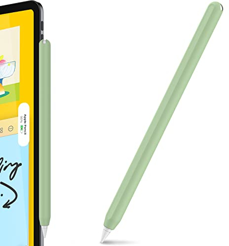 AHASTYLE Apple Pencil Hülle Silikon Apple Pencil Case Ultra Dünn Apple Pencil Abdeckung Kompatibel mit Apple Pencil 2. Generation und Apple Pencil Pro (1 Pack, Avocado-Grün)