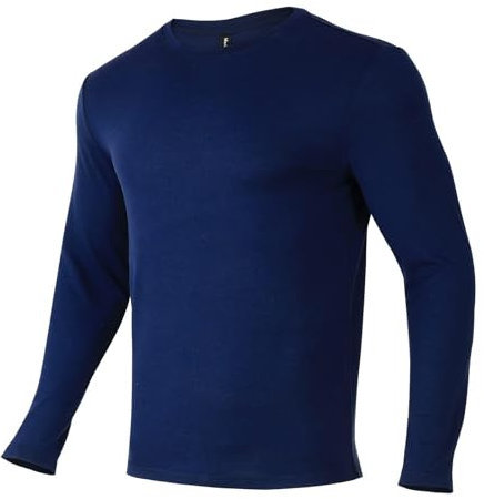 Merino Protect 100% Lana Merino Hombre Camisetas Termicas Suaves Pullover Resistencia Al Olor Jersey para Cazar Y Hacer Senderismo