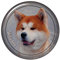 FAiruo PVC-Aufkleber Akita Inu Hund Autoaufkleber wasserdicht für Stoßstange Heckscheibe Laptop Toilette 10 cm (Farbe: A, Größe: 2 Stück)