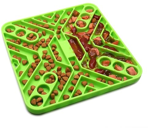 Doweiss Gamelle anti-glouton pour chien et chat - Gamelle anti-glouton pour chiens et chats - Vert