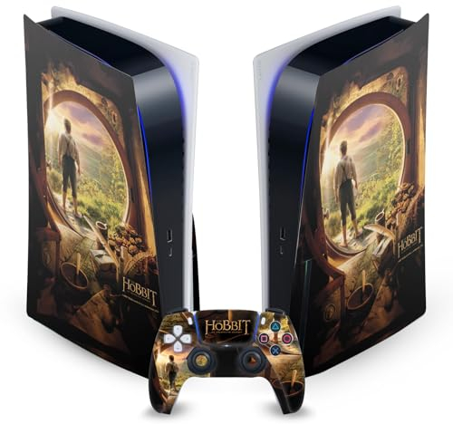 Head Case Designs Officially Licensed The Hobbit An Unexpected Journey Hobbit In Door Key Art Vinyl Faceplate Sticker Gaming Skin Decal Cover Compatible With PS5 Disc Console & DualSense