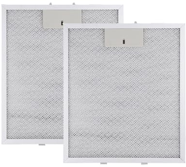 BDHI 2pcs 320x260mm Metal Grease Filter Kitchen Extractor Fan Filter Aluminum Mesh Hood Vent Filter for Cooker Hood, Extractor Fan, Silver(Y232-2)