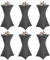 Showgeous 6er-Set Stretch Stehtisch Husse für Bistrotisch Ø 60-65 cm,Hussen Stehtische Dunkelgrau 60 cm,Verstärkung im Fußbereich,Stretchhusse Dunkelgrau Hussen für Stehtische und Bistrotische