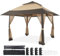 Yaheetech Tonnelle de Jardin avec Toiles Moustiquaires 4 × 4 m Gazebo Abri Soleil Tente Pliante Autoportante pour Patio Piscine Terrasse Fête