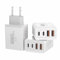 3 Pack Caricatore USB C,40W Dual Port PD+QC Presa Adattatore,4 porte Alimentatore USB Multiplo Compatibile con iPhone 14/13/12/11/Pro Max/XS/XR/Samsung Telefono/Xiaomi/Auricolare/Smart Watch Serie