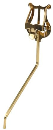 BQLZR Lyre de fanfare portable pour saxophone - Plaqué métal - Prise ronde de 0,4 cm