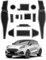 CDEFG Kompatibel mit Ford Puma MK2 2020-2023 2024 Gummimatten Mittelkonsole Antirutschmatten rutschfest Becherhalter Gummi Matte Armlehne Puma MK2 2024 Zubehör (Weiß)