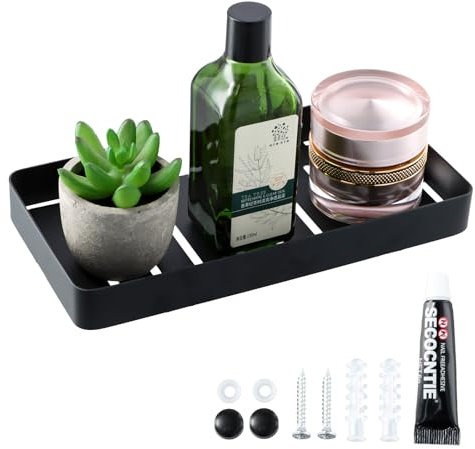 Litinliv Estante de Ducha, Estanteria Baño Sin Taladrar,Organizador Baño Autoadhesivo en Acero Inoxidable, Resistente Al Agua y Fácil de Limpiar, Ideal para Accesorios de Baño y Cocina
