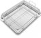 Catoco Cesta de freidora de aire con bandeja de acero inoxidable Air Fryer cesta y bandeja, juego de accesorios de cocina para hornear