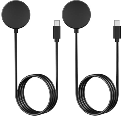 2 Pezzi USB C Cavo Caricatore per Samsung Galaxy Watch 6/6 Classic/Galaxy Watch 5/5 Pro/Galaxy Watch 4/4 Classic/Galaxy Watch 3/Active 2, Tipo C Cavo di Ricarica Caricabatterie per Smartwatch (1m)