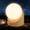 BRILONER - Mini LED Tischlampe kabellos IP54 mit Touch, dimmbar in Stufen, Akku & Lichtquelle tauschbar, Nachttischlampe, Kugel, LED Lampe, Akku Tischleuchte, Outdoor Lampe, 10x8x9 cm, Holzoptik