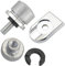 EIHI Vite per Sedile moto,In Alluminio,per Sedile a Vite, per Sedile Della Moto, per Sedile, Billet, Cromata, per Moto,con Piastra e Clip a C per Vite di Seduta della Moto(Argento)