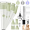 Muaket Cat Clippers Grooming Kit 4 in 1, Low Noise Cordless Dog Paw Trimmer & Nail Grinder, Small Dog Cat Grooming Clippers Electric Rechargeable for Trimming Hair on Paw Eye Ear Face Rump, Green