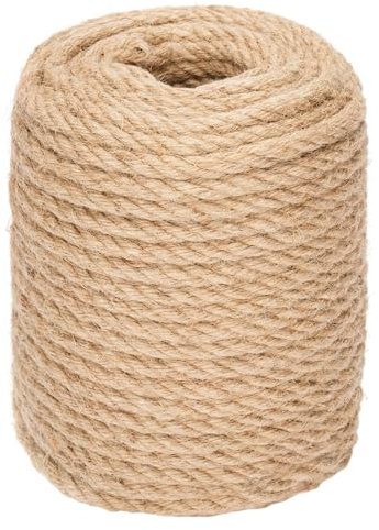 awagas 10 mm Juteseil, 165 Fuß dick und stark, natürliche Jute-Schnur, 30 m Seil für Gartenarbeit, Bündeln, Camping, Dekorieren
