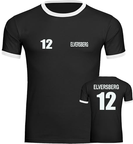 multifanshop Kontrast T-Shirt - Elversberg - Trikot Nummer 12