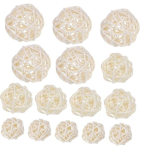 Garneck Rattankugeln Dekorationen 15 Stück Verschiedene Größen Hängedekor Für Hochzeit Weihnachtsfeier Zuhause