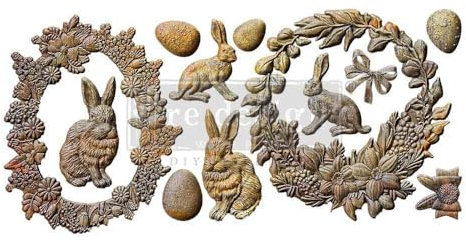 Prima Marketing Inc Redesign with Prima Decor Moulds® Osterkränze 655350670290 für Kommode, Schokolade, Kuchen, Süßigkeiten, Bäckerei, Seife, Polymerton, Erdton