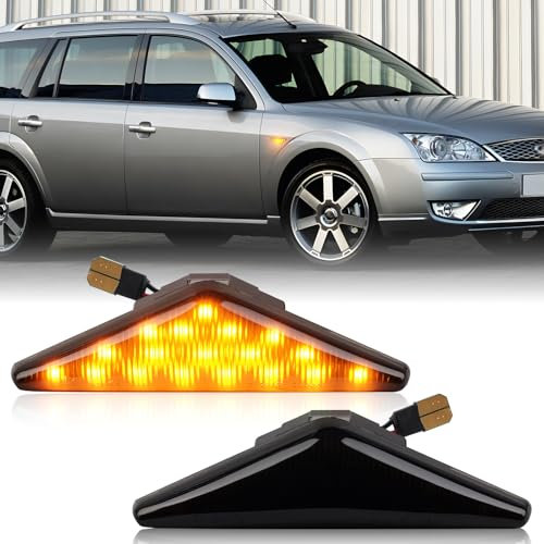 OZ-LAMPE LED Blinker Seitenblinker für Ford Mondeo 2000-2006, Blinker mit Canbus Fehlerfrei 2835 SMD für Focus MK1, Schwarz, Blinker, 2 Stück