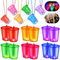 12 Stück LED Schnapsglas mit Kette, Schnapsgläser Zum Umhängen LED, Bunte Leuchtende Partybecher mit Kette, Shot Glass Necklace, für Fasching, Bachelorette Party, Braut Dekoration, Neon Party
