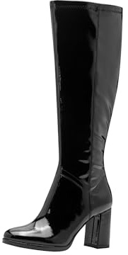 Tamaris Damen Long Boot Heel 1-25553-45, Stivali ad Altezza Ginocchio Donna