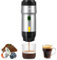 Kssiaz Machine à Espresso Portable, Cafetière Electriques avec Chauffage Automatique, USB et Chargeur de Voiture, Mini Cafetière avec Capsule NS et Café Moulu Pour Camping, Randonnée, Voyage, Argent