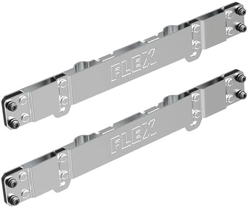 FLEX - Stack Pack Tool Storage System Set - Tool Holding Side Rails - Pack of 2-531471 - Includes Screw-On Adapter for Tool Boxes - Workshop Storage, Work Tools