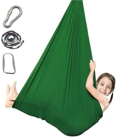 Columpio sensorial de hasta 300 Libras for Interiores y Exteriores(Green)