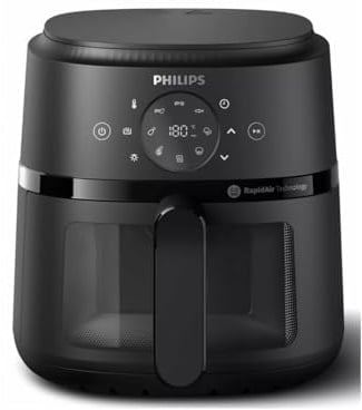 Friggitrice ad aria Philips - NA210/00 - Serie 2000 - Capacit? 3,2 L - 13 programmi di cottura - 1300 W - Nera