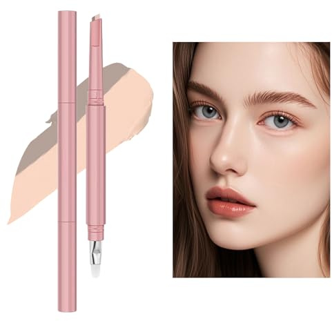 Silkworm Highlighter Pen, Double Headed Under Eye Concealer & Shimmer Stick, Creamy Professional Style Construction with Precision Tip, 2.5g Travel Makeup Tool for Mothers, Eye Contour Brightening Pen