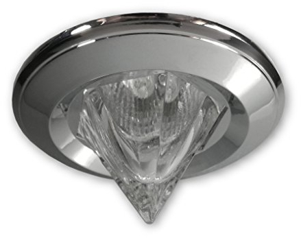 LICHT DISCOUNT 3er SET 230 V - 3 W LED (PA-WW) GU10 Pyramiden Einbauleuchten Spots chrom glänzend