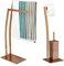 2 Elementi, Set da Bagno, Portasciugamani a 2 Braccia, Portarotolo, Portascopini, in Acciaio Inox, Look Moderno, Rame