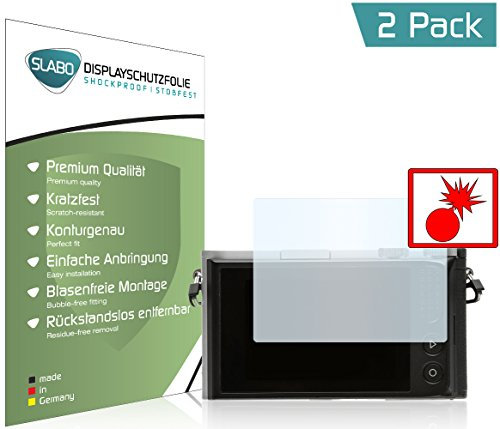 Slabo 2 x Pellicola Protettiva di Schermo Alta Protezione Compatibile con Yi M1 Shockproof Antirottura - Made in Germany