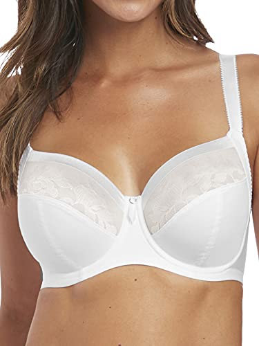 Fantasie Women's Illusion Underwire Side Support Full Coverage Bra, White, 38 D UK