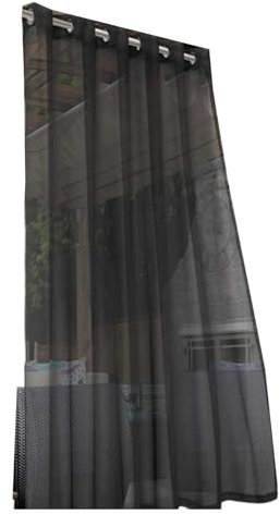 SELiLe Rideaux d'extérieur transparents résistants aux intempéries avec œillets - En voile imperméable - Pour terrasses, pavillons - Rideau transparent