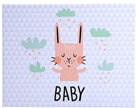 Exacompta 11231E Premium Fotoalbum Baby für 60 Fotos, perfekt für Ihre Baby- und Kinderfotos zum selbstgestalten Fotobuch grau