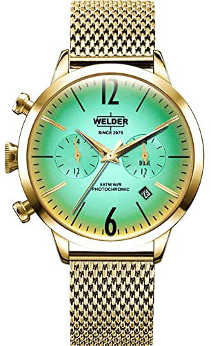 WELDER Moody Damen-Armbanduhr Analog Quarz mit Armband Edelstahl vergoldet WWRC604