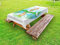 ABAKUHAUS Frösche Outdoor-Tischdecke, Fee auf Wasser-Lilien-Blatt, dekorative waschbare Picknick-Tischdecke, 145 x 265 cm, Mehrfarbig