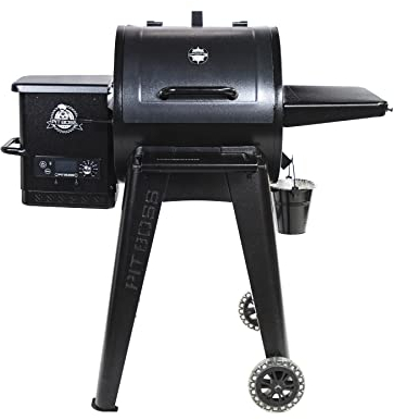 Pit Boss 550 Navigator Series 10613 Barbecue et fumoir (jusqu'à 260 °C, étagère rabattable, revêtement en porcelaine)