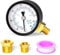 MEANLIN MEASURE 0-60Psi 2 DIAL FACE 1/8NPT Well Pump Pressure Gauge with 1/4NPT and 3/8NPT Adaptor, 3-2-3% Accuracy，Lower Mount