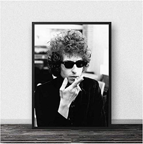 Ling88 Bob Dylan Musik Poster, Wandkunst Bild Leinwand Wohnzimmer Dekor, Poster Für Schlafzimmer Wände Erwachsene, 50x70 cm