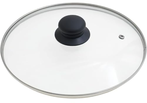 CABLEPELADO Tapa de Cristal para sarten, Tapa de Vidrio Multiusos, Tapadera de Cristal para Olla, Tapa de Cristal con Mango, Tapa Cacerola, Resistente Altas temperaturas, Apto para 24 cm