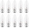 Pack of 10 B22 Light Bulbs, Dimmable Bayonet Candle Bulbs 60Watt, Warm White 2700K, 600lm