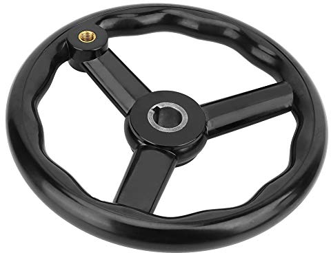 Drehbank-Handrad, 250 x 25 mm, schwarz, Arbeitsersparnis, bequemerer Halt, Bakelit-Handrad für alle Arten von Werkzeugmaschinen