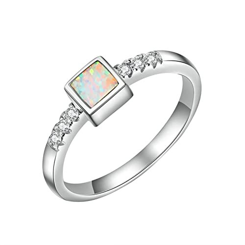 Musihy Promise Ring, Ringe Silber Klassische Einfachheit Silber Ringgröße 52 (16.6)