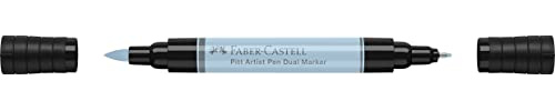 Faber-Castell Art & Graphic Pitt Artist Pen Dual Marker India Ink, Ice Blue, Single Pitt Pen, For Art, Craft, Drawing, Skizzing, Home, School, Uni, Coloring
