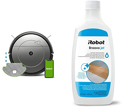irobot Aspirateur Robot et Laveur 2-en-1 Roomba Combo - Nettoyage Personnalisé - Navigation ciblée et logique & Solution Liquide de Lavage pour Braava Jet m6 / Braava 390t / Braava 240 / Braava 250