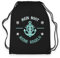 wowshirt Turnbeutel Gymsack Mein Boot Meine Regeln Segeln Segler Skipper Angler Bootsfahrer Kapitän, Farbe:Black Black