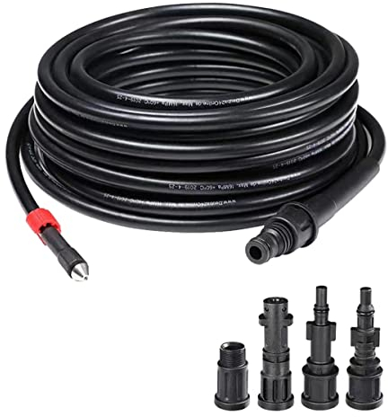 Aim Tools Sonda Sturatubi per Idropulitrice 20M 160Bar con Ugello a Getto e 4 Adattatori Compatibile con Idropulitrici Kärcher, Lavor, AR, Tubi per Idropulitrici ad Alta Pressione