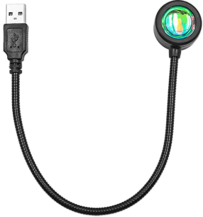 ANCLLO USB Sunset Lamp Mini Sunset Projection Lamp 360 Degrees Available for Car Living Room Bedroom Romantic Decor